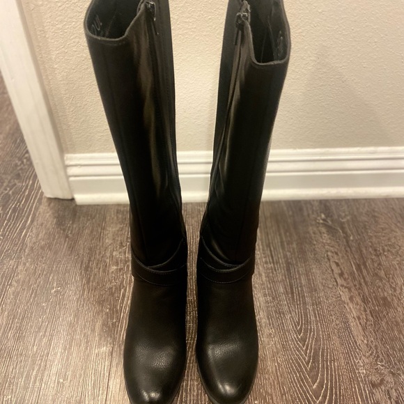 SOUL Naturalizer Triya Black Knee High Heeled Boots 8.5M - Picture 3 of 11